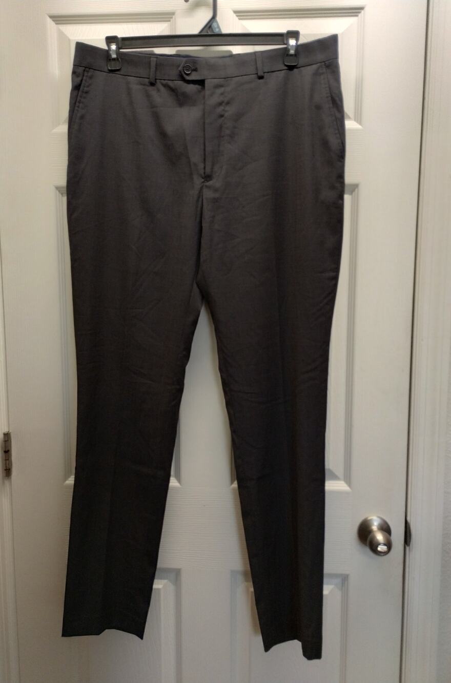 Original Penguin by Munsingwear Men's Size 44 Dark Gray Wool Blend Dress Pants